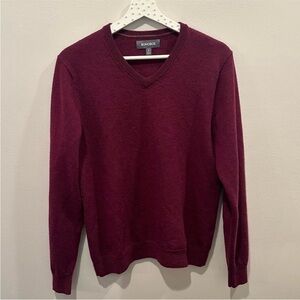 Bonobos Men's 100% merino wool Purple / Burgundy Sweater - S